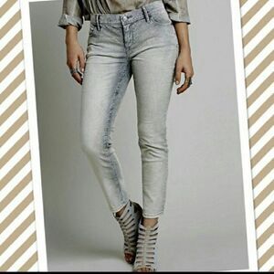 Free People Grey Midrise Skinny Corduroy Ankle Pants Womens 26